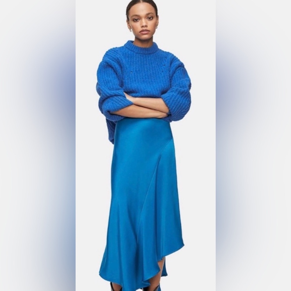 Anine Bing Asymmetrical Silk Skirt